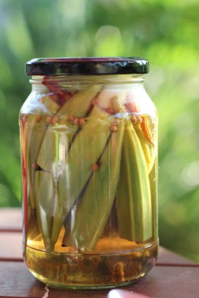 okra- pickled